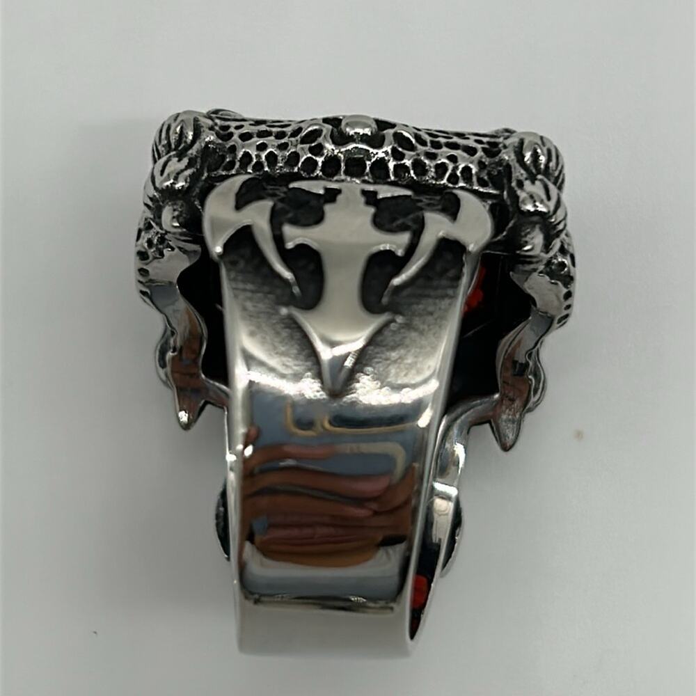 Men's Ring With Red Zirconia Size 12 NWT - Picture 6 of 8
